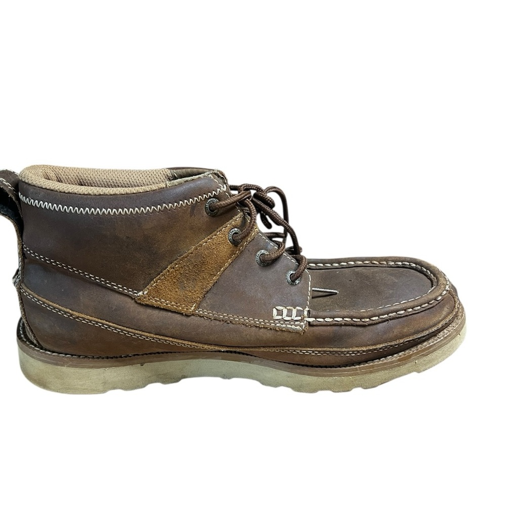 LEFT SHOE Only. Mens Size 10.5 Twisted X Leather Boot 4" Wedge Sole Amputee
